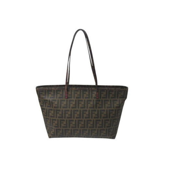FENDI Zucca tote bag brown pink leather Shoulder Bag - Picture 1 of 9